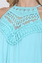 Aqua Plus Size Crochet  Tank Close