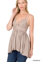 Lace Cami Tunic Ash Mocha