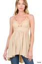 Lace Cami Tunic Taupe