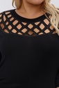 Laser Cut w Rhinestones black closeup