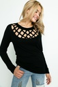 Laser Cut w Rhinestones Black