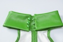 Open Back Zipper PU Dress Close