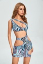 Printed Hollow-out Bodycon Dress