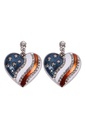 Flag Heart Earrings