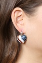 Flag Heart Earrings Model