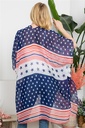 Multi stripe kimono back
