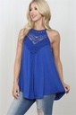 Royal Blue Crochet  Tunic Front