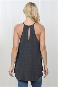 Charcoal Crochet  Tunic Back