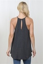 Charcoal Crochet  Tunic Back