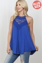 Blue Crochet Tunic Plus F
