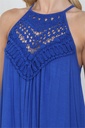 Crochet Mini Dress Blue
