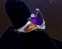 Sterling Silver Large Purple Heart Ring 1