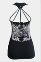 Motorcycle V-Neck String Back