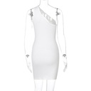 One Shoulder Dress White 1