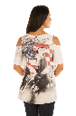 American Flag Cold Shoulder Back