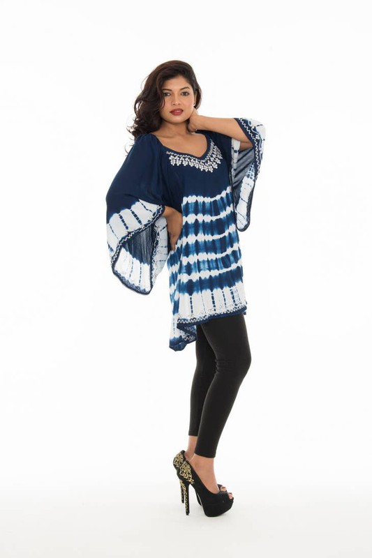 Tie Dye Embroidered Tunic 2