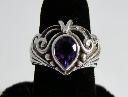 Sterling Silver Deep Purple Ring Size 7