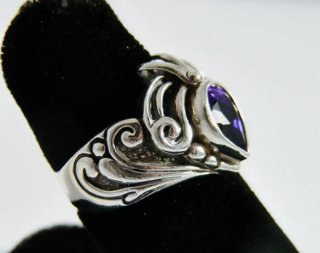 Sterling Silver Deep Purple Side 2