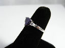 Sterling Silver Purple Heart Ring
