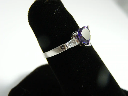 Sterling Silver Purple Heart Ring side