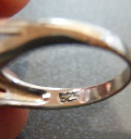 Sterling Silver Amethyst and Marcasite Ring Size 10 stamp