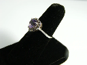 Sterling Silver Heart Sharped Amethyst and Marcasite side