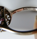 Sterling Silver Heart Sharped Amethyst and Marcasite Stamp