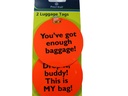 Luggage Tags Orange on card