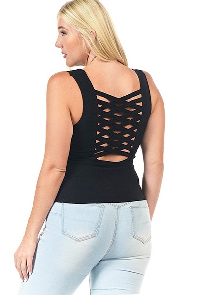 Sleeveless Chevron Bustier Corset