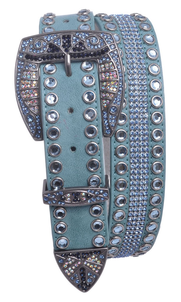 Blue Rhinestone Belt