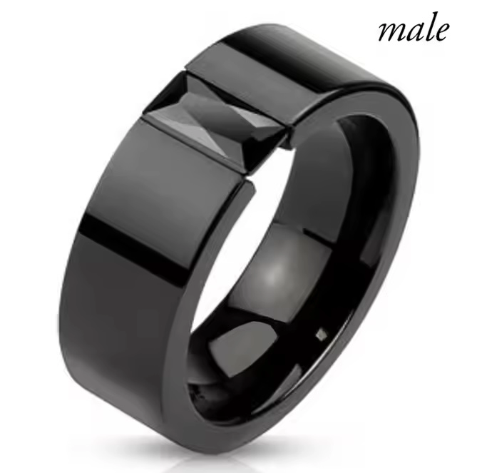 Black Black Stone Ring