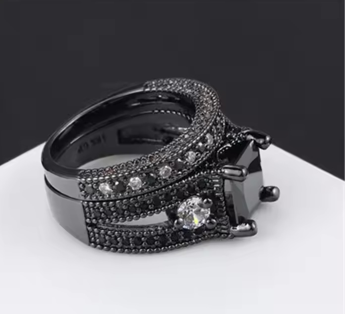 Black Stone Wedding Set