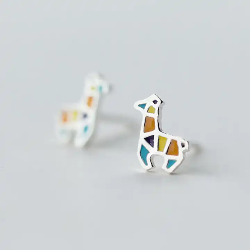 Giraffe Sterling Silver Earrings