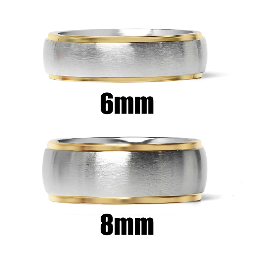 Magnetic brushed w gold 8mm 