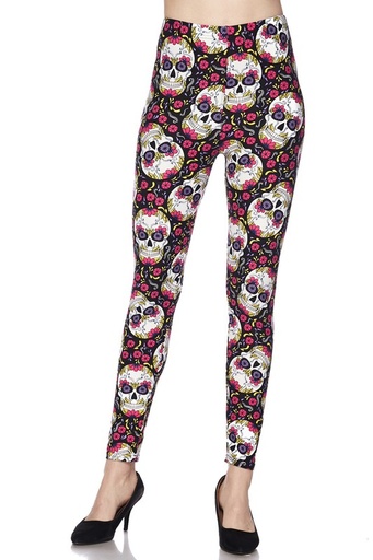  Flowers Skull Print