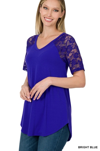  Lace Sleeve Tee 