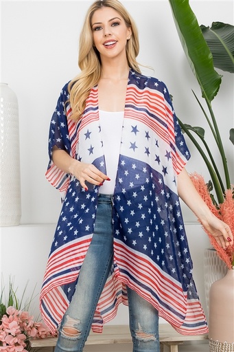 Multi Stripe Kimono